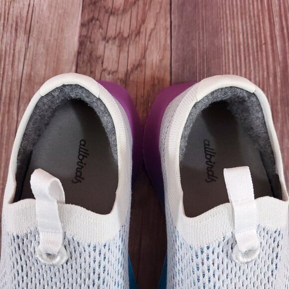 Allbirds Womens 8.5 Tree Dasher Relay Running Shoes Blizzard Thrive Teal Purple - Picture 8 of 14